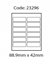 ABBA 23296 Laser Label [88.9mm x 42mm]